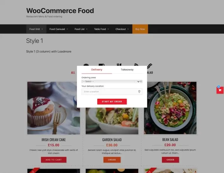 WooCommerce Food